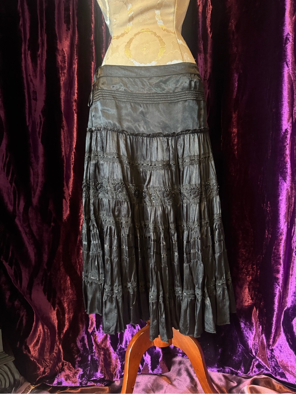 Black Beaded Skirt